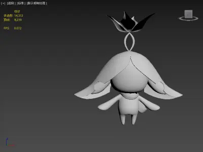 Cartoon Grass Elf Low-poly 3D model