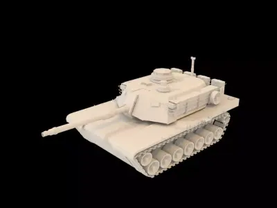 3d Low poly Tank Low-poly 3D model