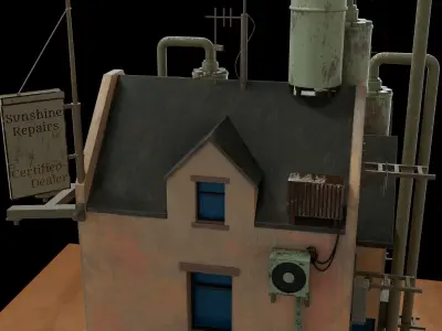 Retro Futuristic Workshop 3D model