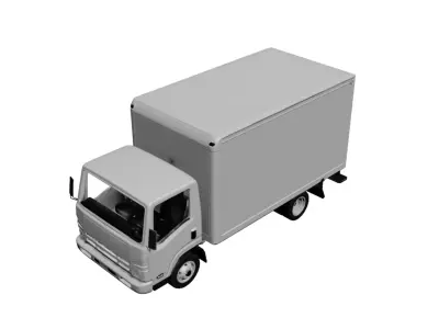Generic Box Truck Versatile Cargo Distribution Vehicle 01 3D model