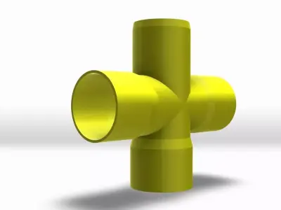 PVC Cross 2 3D model
