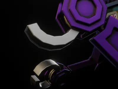 Retro Styled Robot Low-poly 3D model