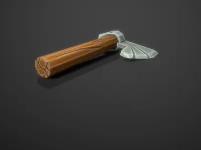 Stylized Axe Low-poly 3D model shop