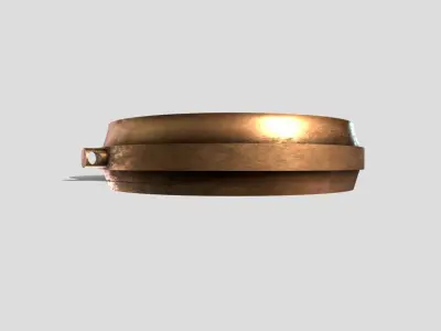 Antique Compass Low-poly 3D model