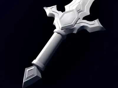 Fantasy Sword - Game 3D Model Low-poly 3D model