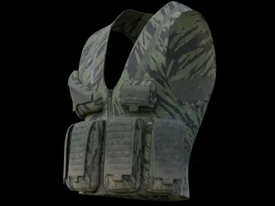 Combat Vest Tactical 3D Model Low-poly 3D model