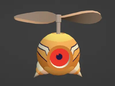 Dron robot cute 3D model
