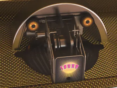 Sound Leisure Vinyl Rocket Jukebox 3D model