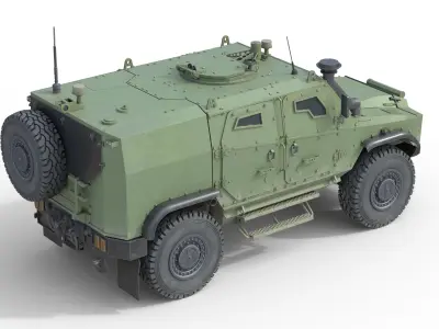 ATV Zetor Gerlach Armored tactical vehicle  Low-poly 3D model