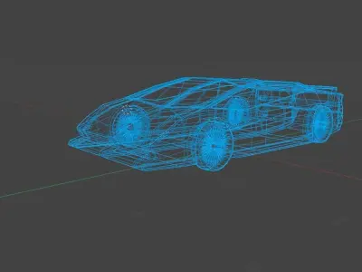 Simple Game Car Free low-poly 3D model