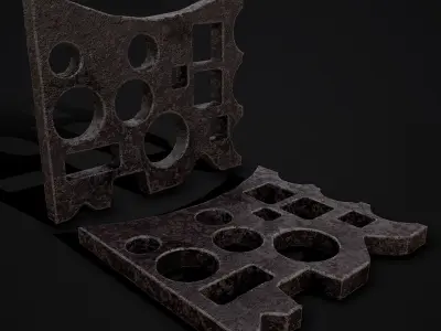Medieval Blacksmith Swage Block Free low-poly 3D model