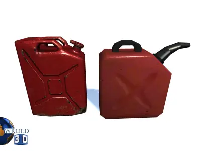 Explosive barrel cylinder Pack Lowpoly 3d model Low-poly 3D model