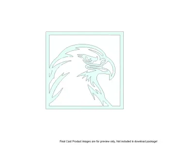 Majestic Eagle Head Wall Art Mold for Casting 3D model