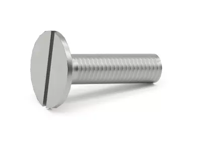 Slotted Machine Screw - Game-Ready Low-Poly Low-poly 3D model