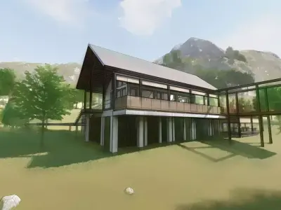 Hotel cafe 3D model