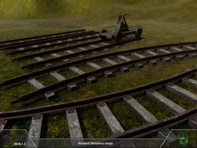 Railroad trolley draisine  Low-poly 3D model