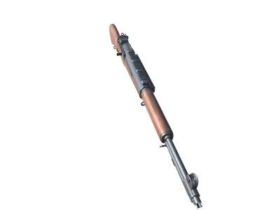 25-Assault-Rifle-M1-Garand-gun model 3d game ready model Low-poly 3D model
