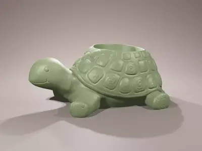 Cute Turtleplanter Turtle Decor Kawaii highpoly 3D print model
