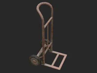 Hand Truck Low-poly 3D model get