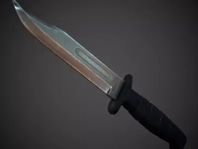 Military Knife PBR Low Poly Low-poly 3D model