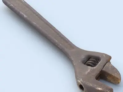 Wrench High Poly 3D model