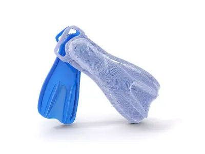 Ocean Blue Flippers model pack Low-poly 3D model
