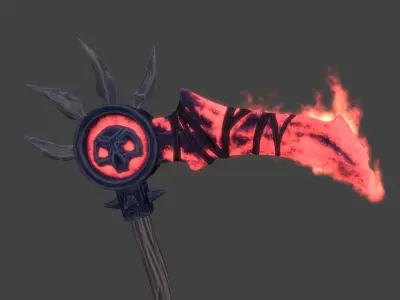 Bloodreaver Scythe Low-poly 3D model