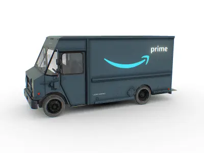 Amazon Prime Delivery Truck Low-poly 3D model