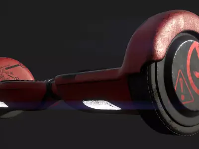 Hoverboard - Deadpool Themed Texture - Marvel 3D model