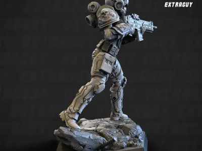  Femme Pilot 100mm and 32mm 3D print model