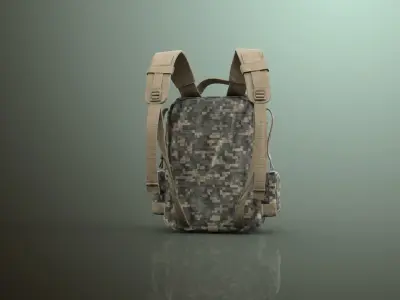 Military Backpack 02 Free 3D model