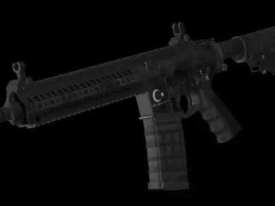Asssault Rifle - MPT-55 3D Low Poly - Realistic - Game Ready 3D model