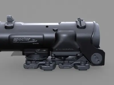Elcan Specter Docter Low-poly 3D model