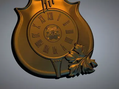 violin wall clock 3D print model