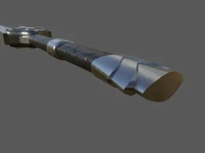 Fantasy sword Low-poly 3D model 14