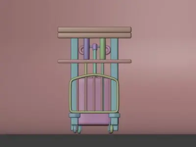 Low poly Forklift Truck 3D Model Low-poly 3D model