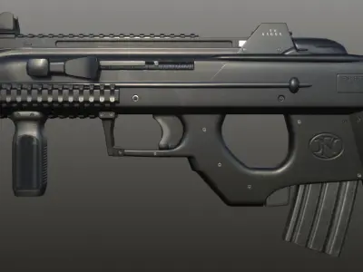FN 2000 Low-poly 3D model