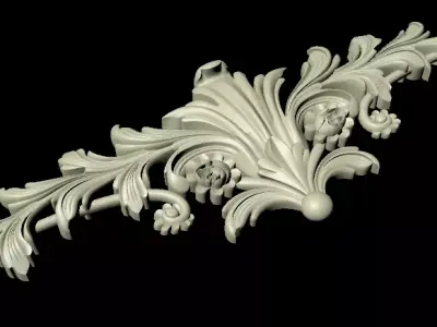 Central decor ornament for furniture 3D model 1158