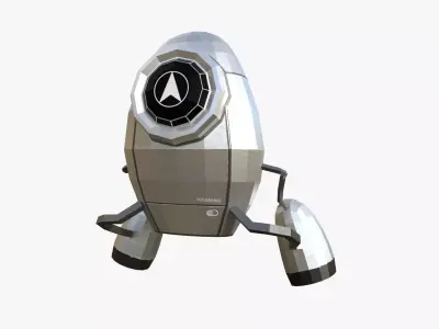 Jetpack Low Poly I05 - SciFi Character Design Low-poly 3D model