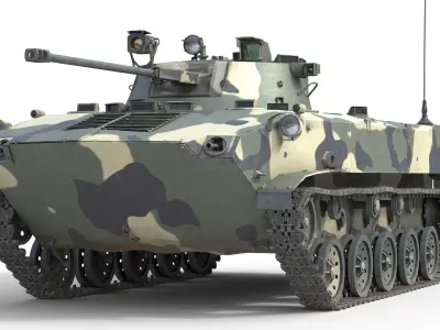 BMD 2 Infantry Fighting Vehicle Low-poly 3D model