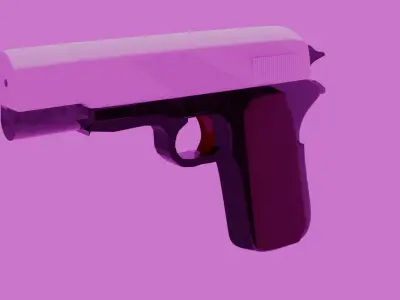 Pistol Low-poly 3D model purchase