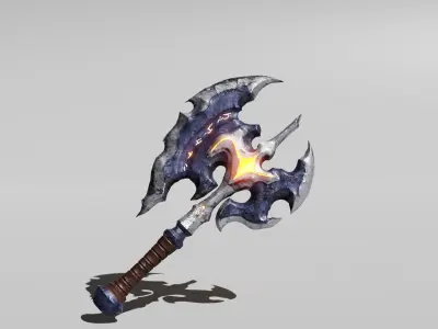 Axe-Melee Weapon Low-poly 3D model Low-poly 3D model