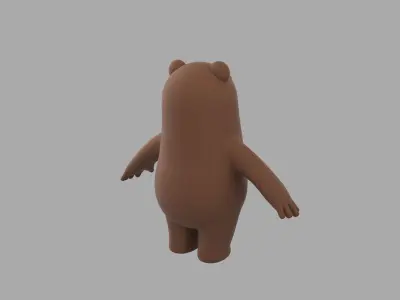 Brown Bear Character 3D model
