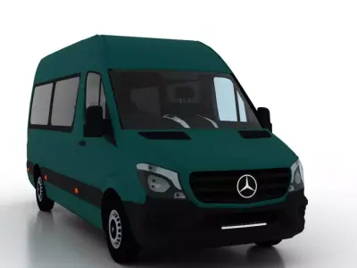 Mercedes Benz Sprinter L2H2 2015 Passenger UK 3D model