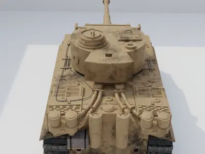 Tiger 131 Low-poly 3D model