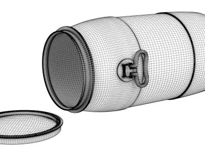 plastic barrel 01 3D model