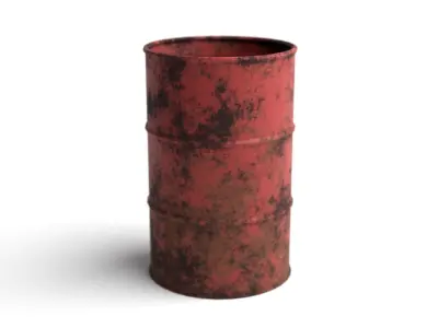 Game-Ready Metal Barrels with LODs Low-poly 3D model