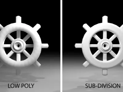 Ship Wheel 7 3D model