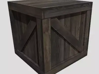 Wooden Crate Free 3D model purchase