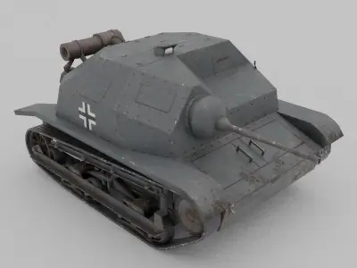 PzKpfw TKS p 20mm Low-poly 3D model